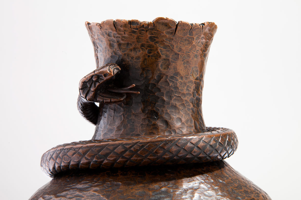 Dunand Snake Vase
